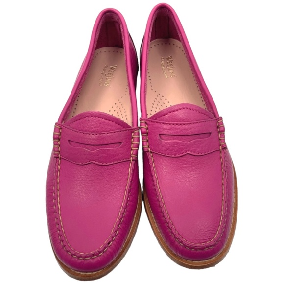 NWOT Bass Whitney Weejun Penny Loafer, Fuchsia, Size 8M - Picture 4 of 12